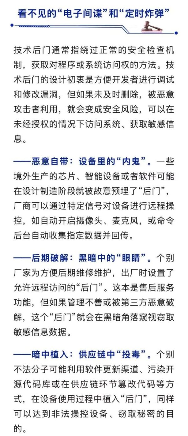 青海配资开户 国安部提醒警惕“电子间谍” 防范隐形窃密通道